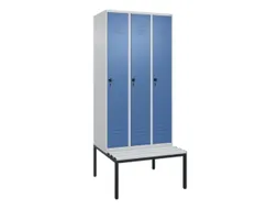 locker voor scheiding van kleding,HxBxD 2120x900x815mm,3vak