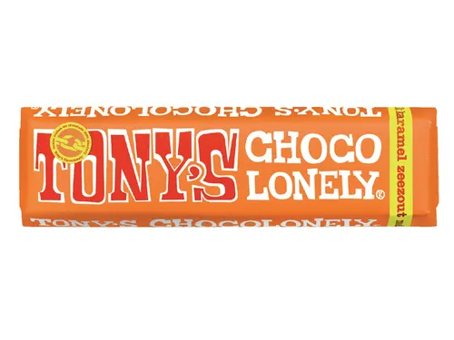Chocolade Tony's Chocolonely reep 47gr karamel zeezout