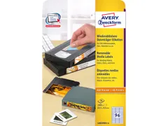 Etiket Avery Ilk 63.5x8.5mm Np 25 Vel 96 Etiketten Per Vel Wit