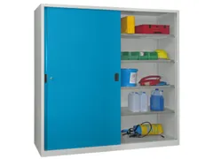 schuifdeurkast,HxBxD 1950x2000x600mm,RAL7035,front RAL5012