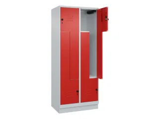Z-garderobekast,HxBxD 1950x800x500mm,vak B 200/400mm,draaigrendel - 2