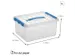Q-line opbergbox 15L transparant blauw - 40x30x18cm