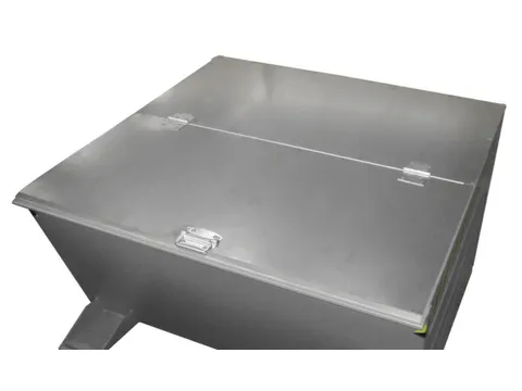 2-dlg. klapdeksel,staal,v. kiepbak 1m³,BxD 1200x1440mm,verzinkt