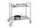 Serveerwagen Vogue RVS met 2 plateaus 128kg 82.5x71cm