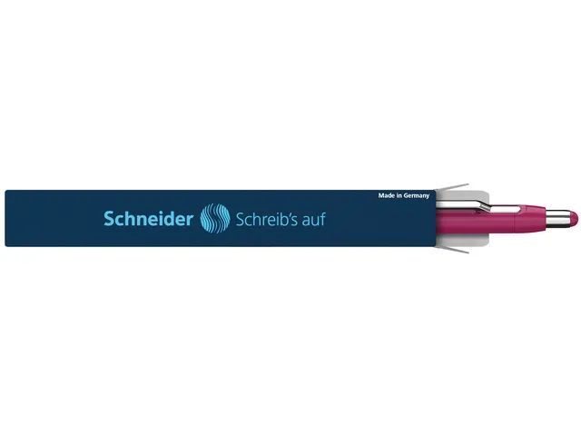 Balpen Schneider Epsilon XB huls braamrood, blauwschrijvend