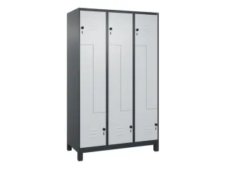 Z-garderobekast,HxBxD 1950x1200x500mm,vak B 200/400mm,draaigrendel - 1