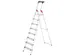 veiligheidsladder,eenzijdig,8 XXL treden,Stand H 1,72m,balk L 2,56m