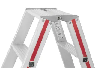 trapladder,beide zijden,2x6treden,Stand H 0,92m,balk L 1,53m,aluminium - 8