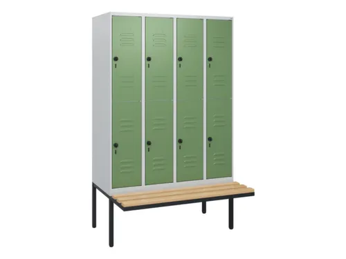 Dubbeldekse dekenkist,HxBxD 1950x1200x815mm,4x2vak.,vak B 300mm