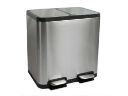 9502294 Afvalbak met voetpedaal MAULcycle 40L edelstaal 37.6x47x49cm z