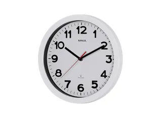Wandklok MAUL Step RC Ø30x5cm kunststof wit/wit - 3