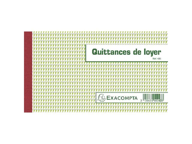 Manifold Quittances de loyer 12,5x21cm 50 feuillets tripli autocopiant