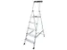 trapladder,eenzijdig,5treden,bordes m. antislip elementen,balk L 1,8m