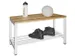 banc-patère,LxP 1000x370mm,barrettes en bois hêtre,piètement RAL703