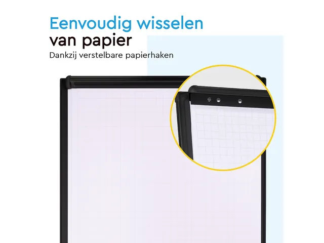 BRASQ Flipover Mobiel Deluxe 70x100cm Magnetisch Zwart met accessoires