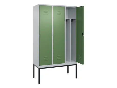 locker voor scheiding van kleding,HxBxD 2120x1200x500mm,3vak