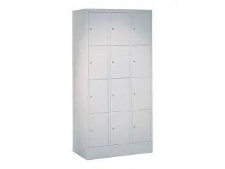 lockerkast,HxBxD 1850x900x500mm,3x4vakken,RAL7035,front RAL7035 - 2