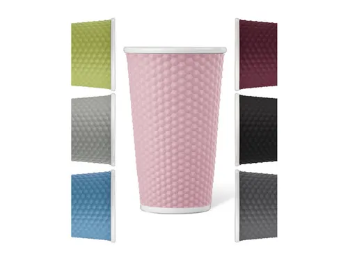 Beker porselein Les Artistes Paris 450ml siliconen grip Licht Grijs