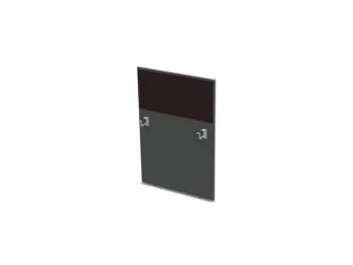 baliepaneel v. bureau aanbouw rechts MS-donkergrijs BN2036-bruin 800mm - 1