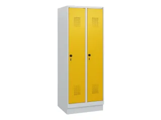 schoollocker,HxBxD 1630x600x500mm,2vak,vak B 300mm,draaigrendel,sokkel - 2