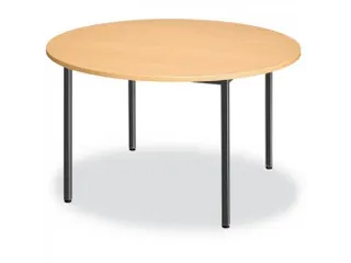Tafel Rond 80 Cm Frame Aluminium Blad Esdoorn - 2