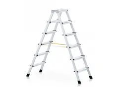 trapladder,NL,beide zijden,2x6aluminium gegroefd,balk L 1,63m