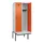 locker met bank,HxBxD 2120x800x815mm,2vak,vak B 400mm,draaigrendel