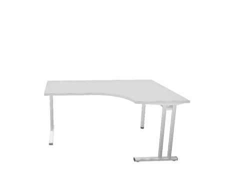 Bureau In Vrije Vorm Hxbxd 720x1600x1200mm Mp-Lichtgrijs