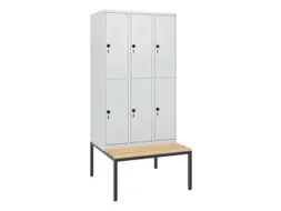 Dubbeldekse dekenkist,HxBxD 1950x900x815mm,3x2vak.,vak B 300mm