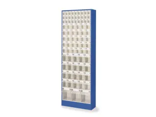 Transparante Magazijnbakken 80Bakken Abs-Kunststof Corpus Ral7035 - 1