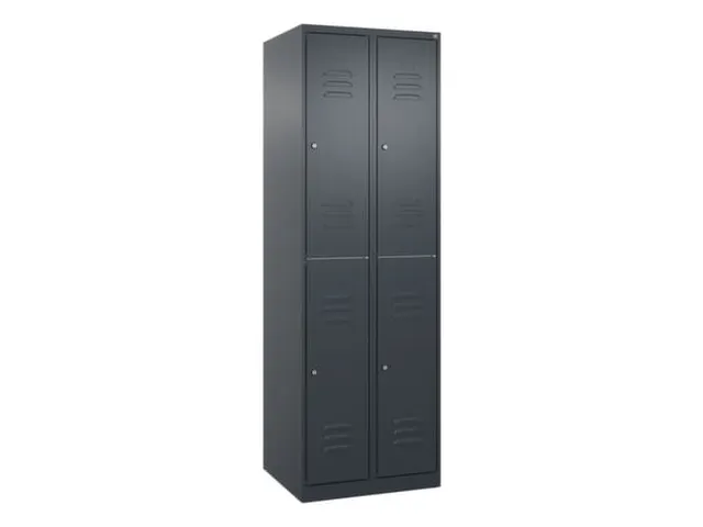 dubbeldekse locker,HxBxD 1850x600x500mm,2x2vak.,vak B 300mm