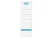 Etiquette dorsale Elba Large 59x190mm adhésive blanc/bleu 10 pièces