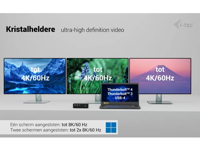 i-tec Thunderbolt 5 Quattro Display Docking Station 5x USB, 2.5 GLAN