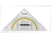 geodriehoek Westcott 22cm met greep op kaart
