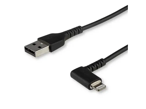2 Meter Lightning Naar Usb Kabel Apple Zwart Gehoekt Aramide
