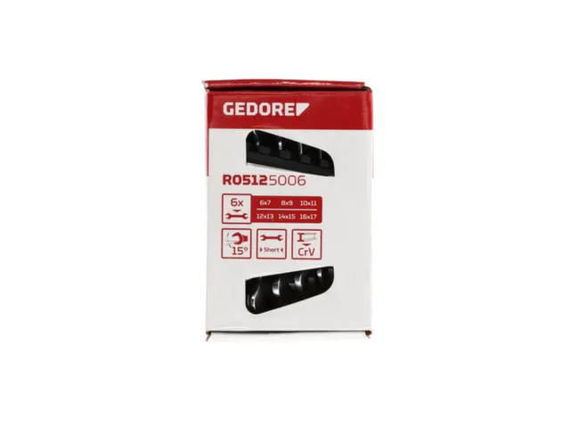 R05125006 Dubbele steeksleutelset kort SW6-17mm 6-delig