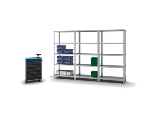 magazijnstelling,grondveld,HxBxD 2000x1000x400mm,vaklast 350kg