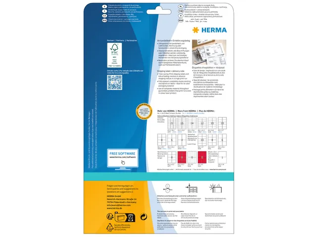 HERMA 8316 Verzendetiket met pakbon 182x130mm Wit 24 stuks
