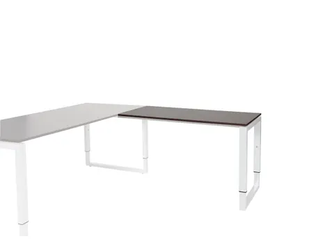 Domino Plus Aanbouw Hoogte Verstelbaar 1200x600mm Logan Eiken 25mm Wit