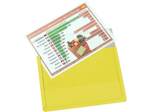 zichtpaneel,DIN A4,liggend,geel,achterzijde magnetisch