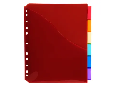 Tabbladen PP A4+ L-m ap + etiket 6 tabs