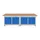 werkbank,HxBxD 860x2800x750mm,onderstel RAL3003,fronten RAL3003