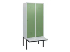 locker met bank,HxBxD 1950x800x815mm,2vak,vak B 400mm,cil.-slot