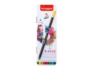 Kleurpotlood Bruynzeel Expression 6 stuks neon kleuren - 1