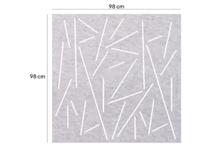 Akoestisch wandpaneel vierkant patroon uitsnede 100x100cm Lichtgrijs - 2
