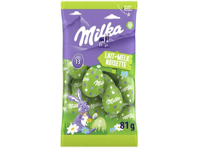 Milka paaseitjes 81g melk hazelnoot