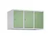 opzetkast,v. locker,3vak.,vak B 300mm,HxBxD 500x900x500mm,cilinderslot