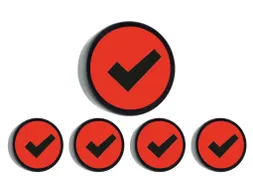 Impressiemagneet Check 35mm Rood