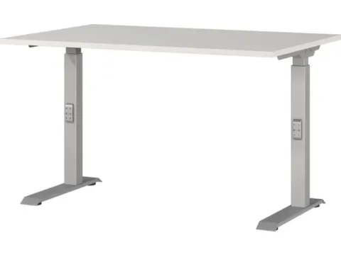 In hoogte verstelbaar bureau,HxBxD 680-910x1200x800mm,blad lichtgrijs