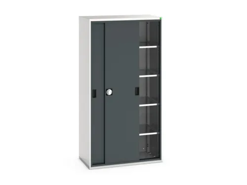 werkplaatskast 2000x1050x550mm 4xStalen bodem RAL7035 front RAL7016
